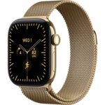 Смарт-часы Apple Watch Series 12 42mm Radiant Gold Titanium Case with Radiant Gold Milanese Loop