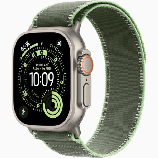 Смарт-часы Apple Watch Ultra 3 (2025) 49mm Natural Titanium Case with Green/Neon Trail Loop
