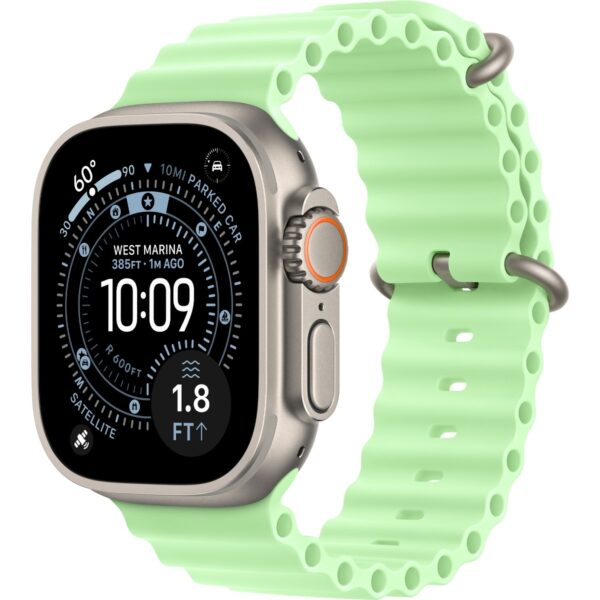 Смарт-часы Apple Watch Ultra 3 (2025) 49mm Natural Titanium Case with Neon Green Ocean Band