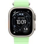 Смарт-часы Apple Watch Ultra 3 (2025) 49mm Natural Titanium Case with Neon Green Ocean Band — фото 3