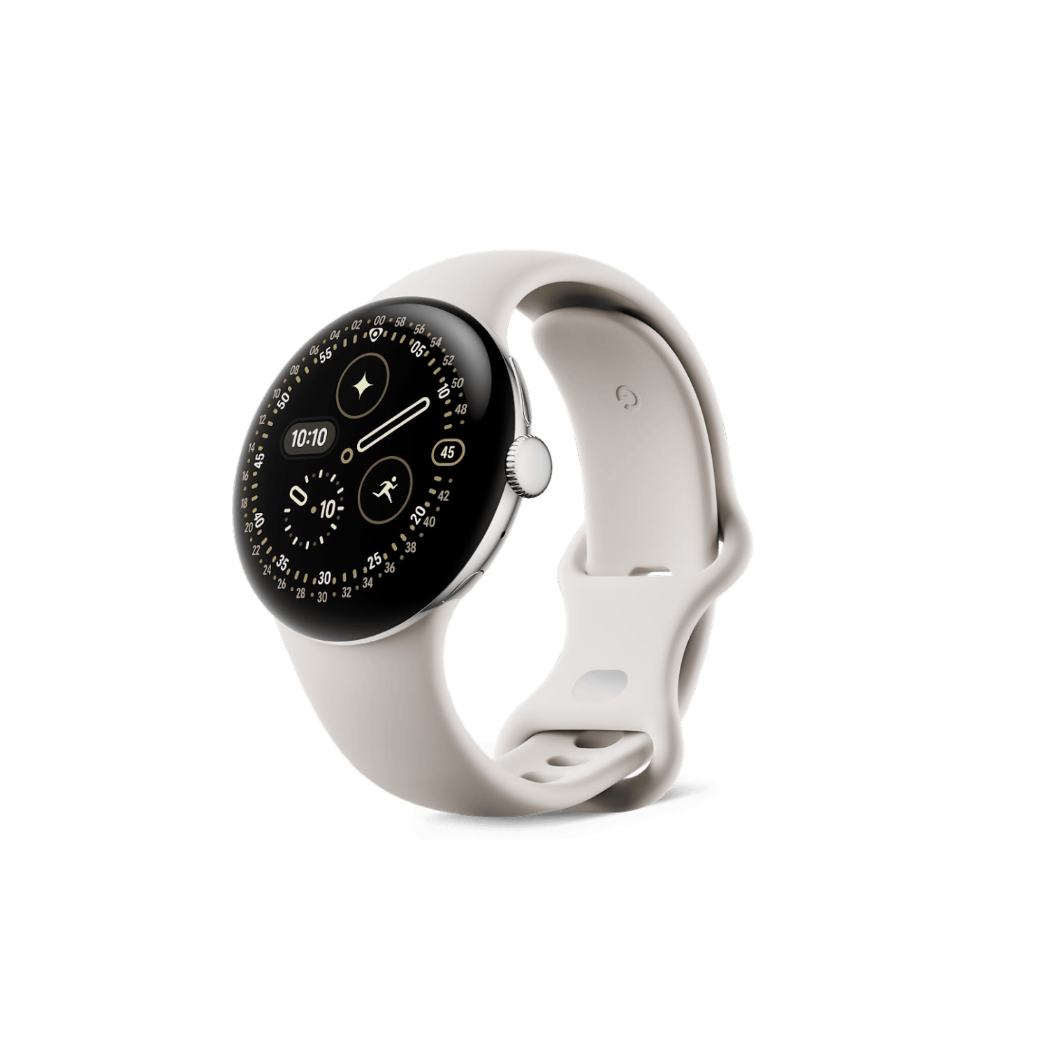 Google Pixel Watch 4 41 мм Polished Silver / Porcelain
