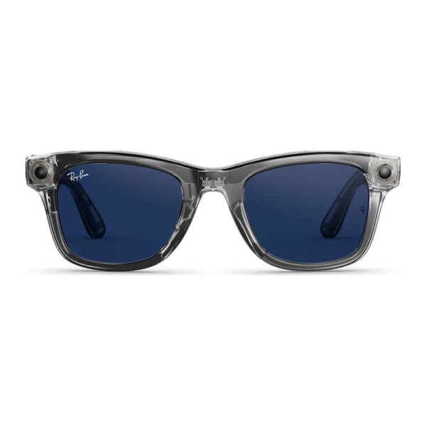 Умные очки Ray-Ban Wayfarer (Gen 2) Shiny Transparent Grey, линзы Transitions Sapphire